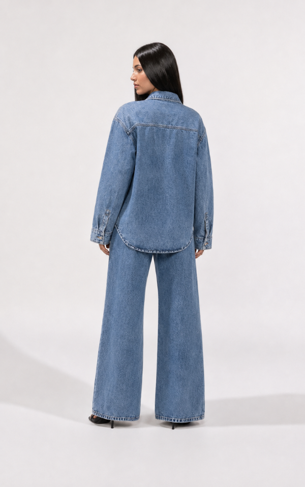 Conjunto Jeans Camisa e Calça - Cloe